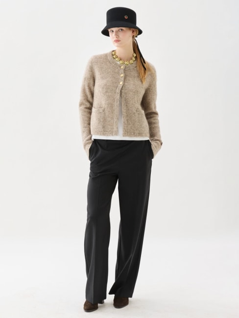 Sienna Rib Cardigan Mele Melange