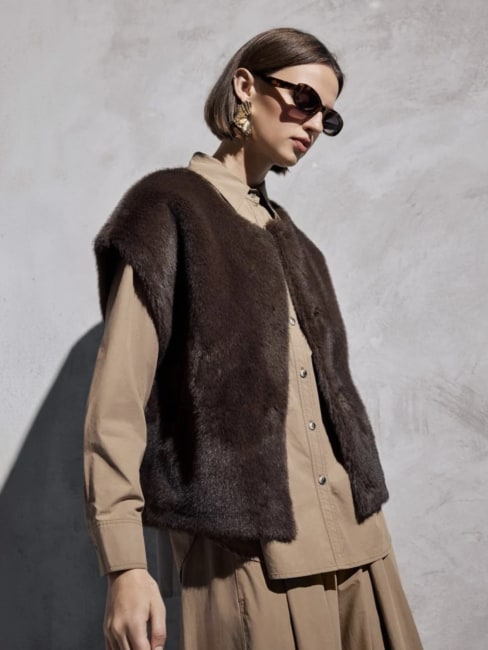 Valencia Poncho Nature Brown
