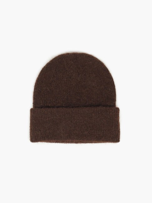 Gabriella Wool Mohair Beanie Mørk Brun