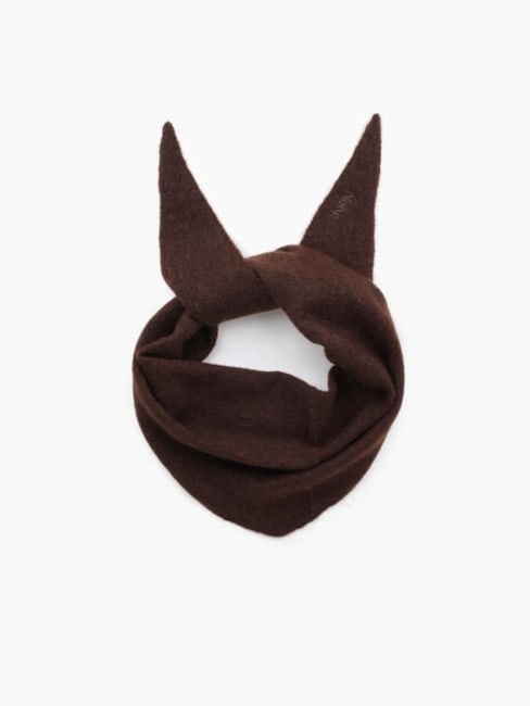 Gabriella Wool Mohair Triangle Mørk Brun