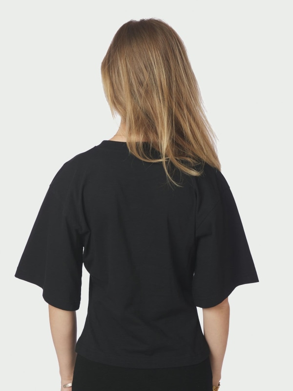 Asha Boxy Tee Black