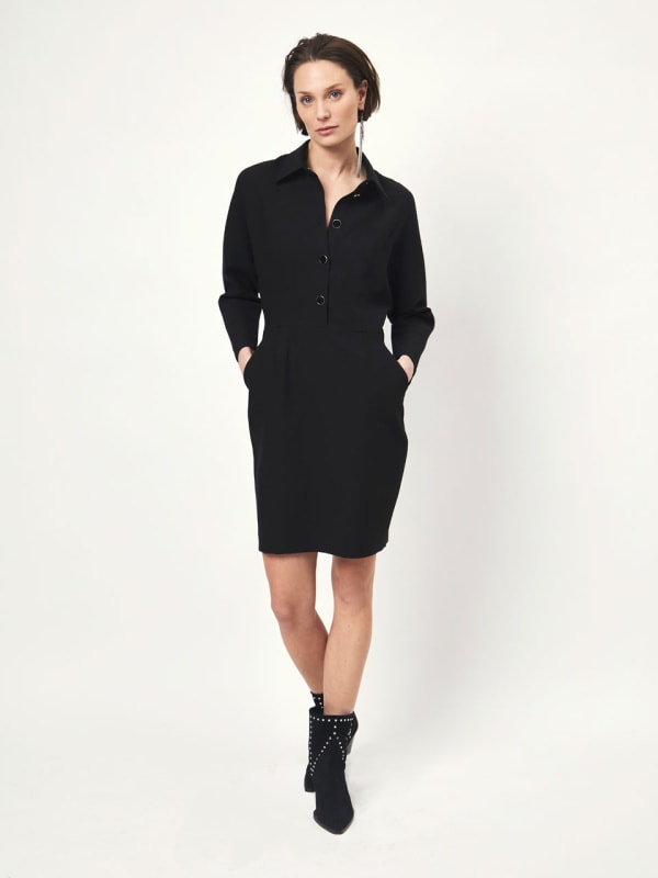 Josiah Sleeve Dress Raven