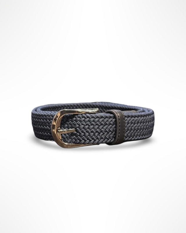 Shiny Silk Belt Navy