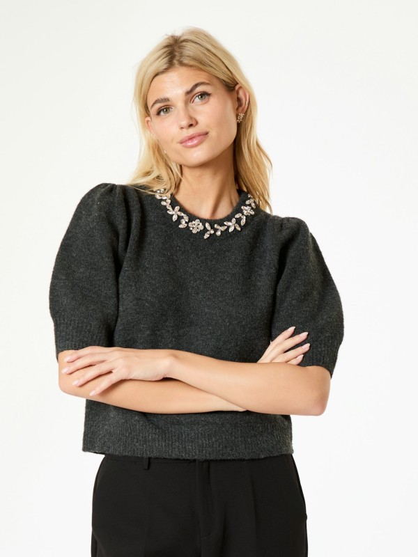 Maia Knit Blouse Antrasit