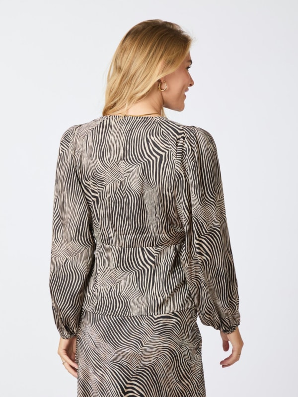 Istana Wave Blouse Dark Sand