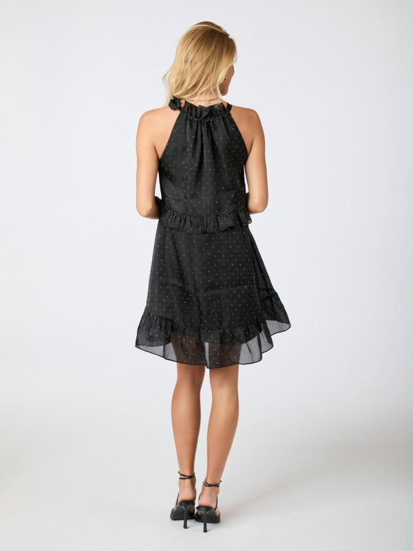 Rida Bedazzled Dress Black