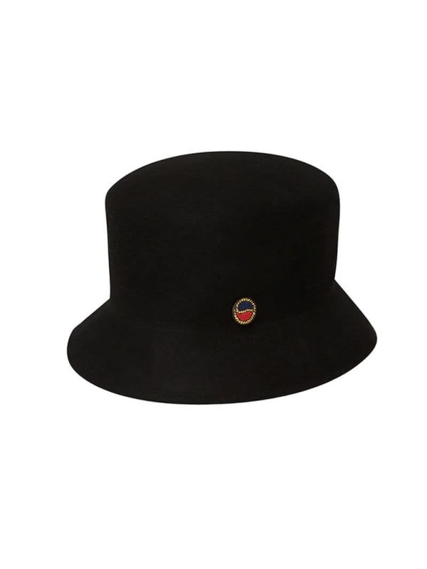 Tina felted bucket hat Black