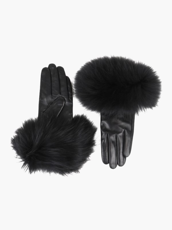 Alexandra Skinnhanske med Pels Black