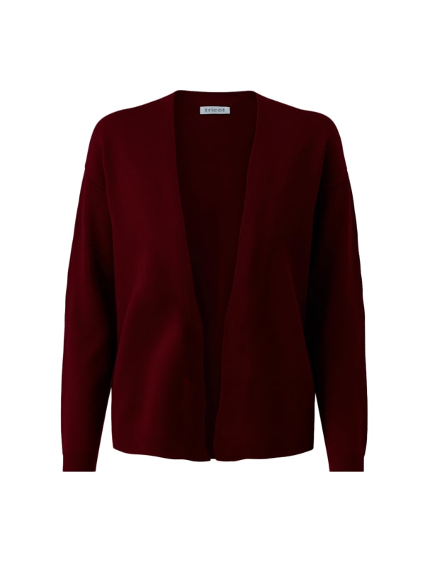 Else Merino Wool Cardigan Wine