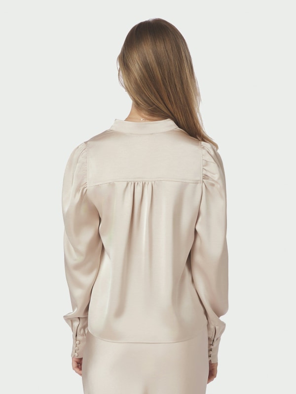 Rosslyn Heavy Sateen Blouse Champagne