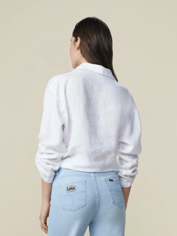Pia Linen Shirt White