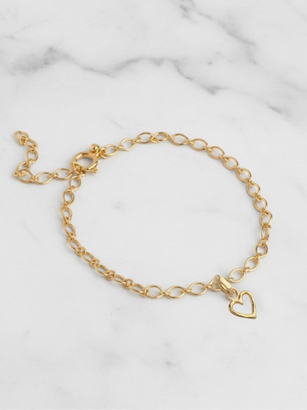 Charm, Organic Heart 925S/GP