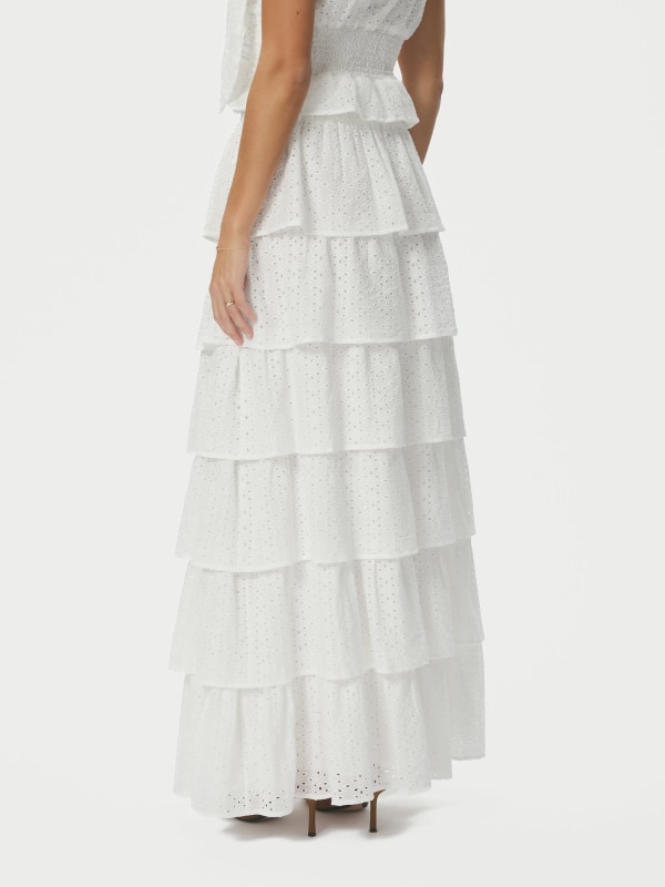 Morris Emb Skirt Off White