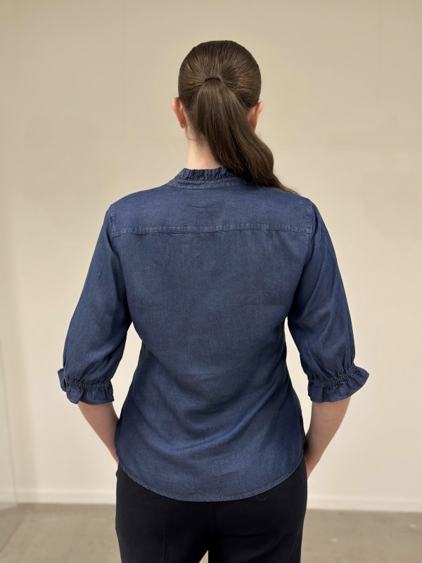 Lilith Blouse, Short sleeve Dark Blue