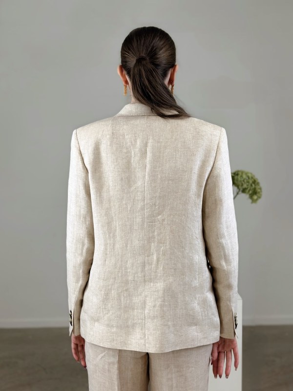 Ginette Pointy Blazer Light Camel