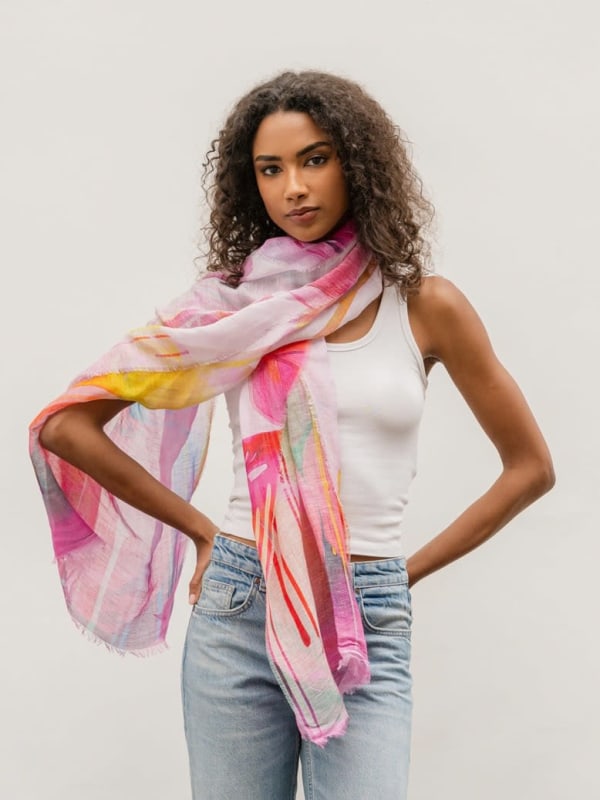 Cherry Lady Scarf Pink