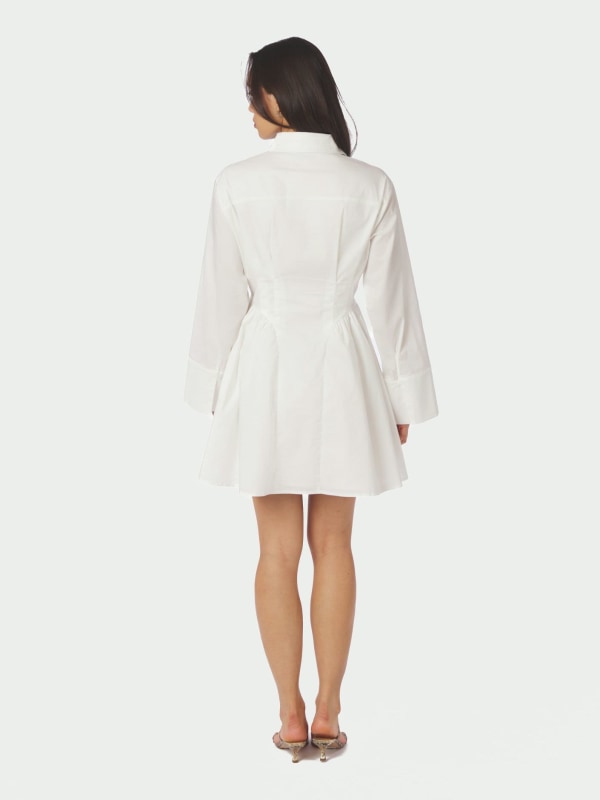 Ulissa Poplin Shirt Dress Off White