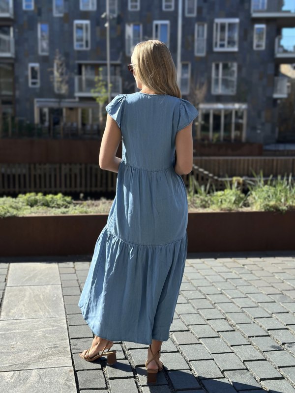 RORA 3 DRESS Mid Blue Denim