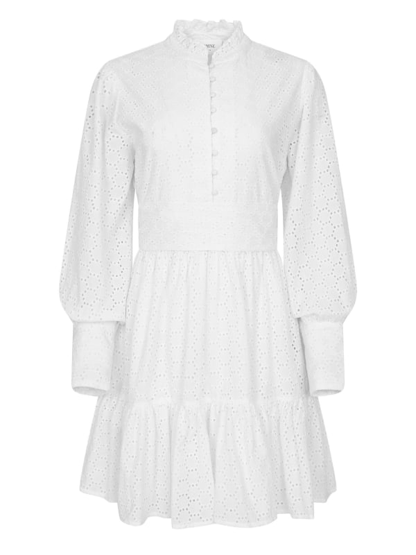 Liv Solid B Anglaise Dress White
