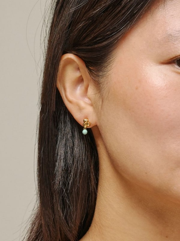 Earrings, Nara Ball Mint