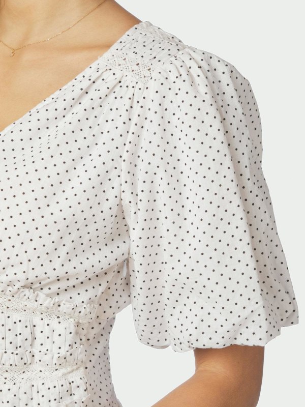 Sapura Mini Dot Blouse White