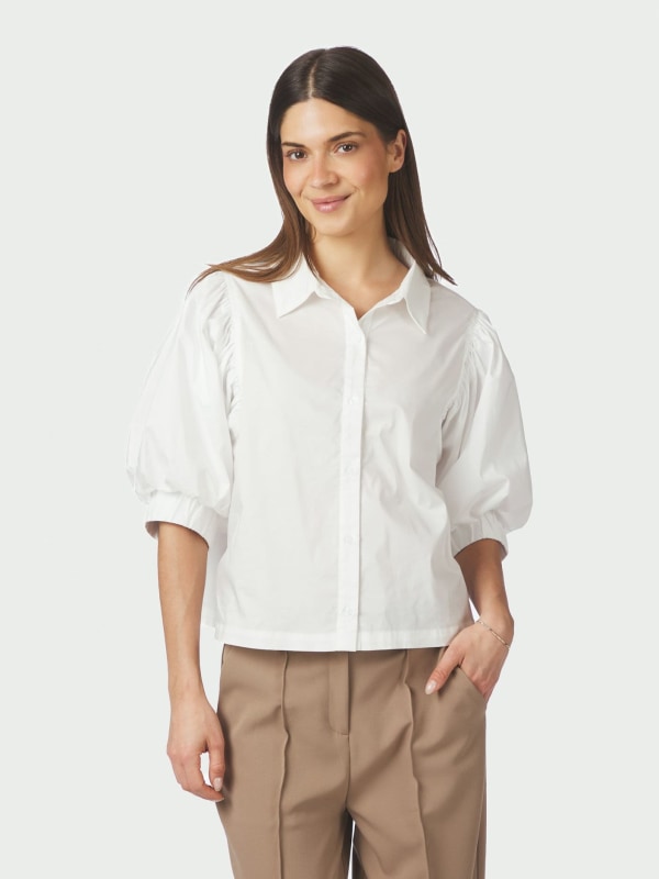 Etta Poplin Shirt White