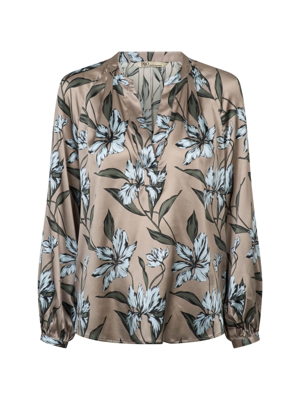 Alaso silk blouse Sandstone