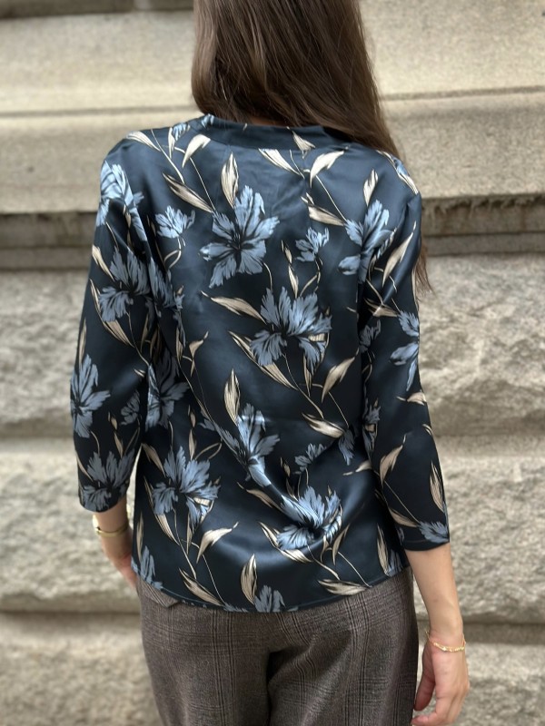 Vinda silk blouse Navy