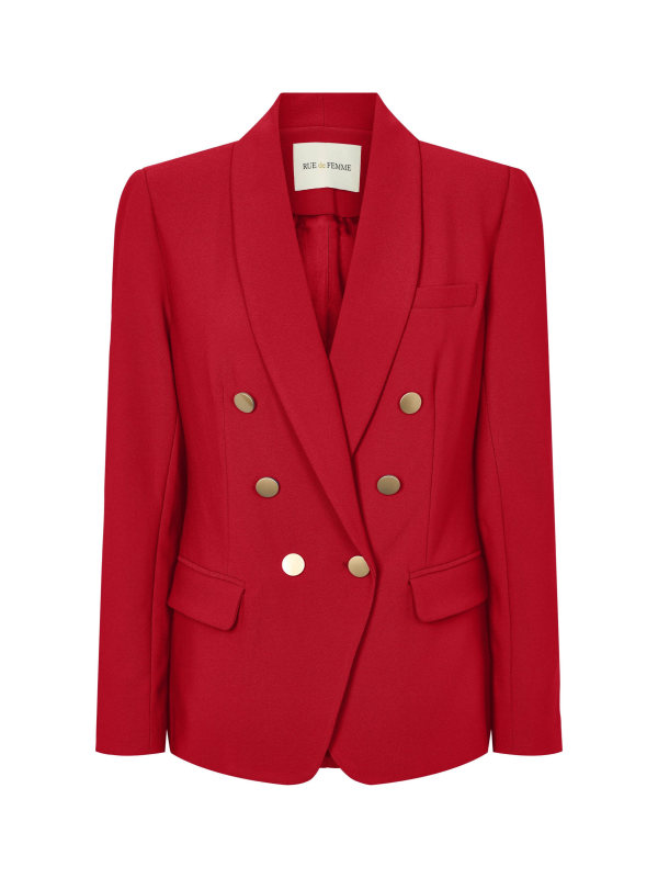 Comfy Eloise Blazer Deep Red