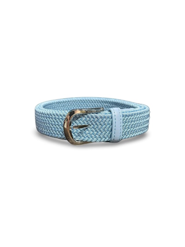 Shiny Silk Belt 124 Light blue