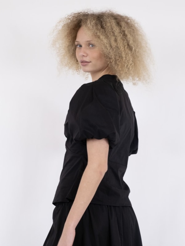 Irina Poplin Blouse Black