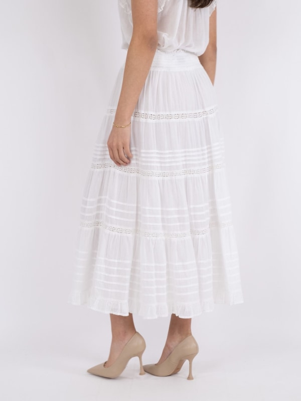 Felicia S Voile Skirt White