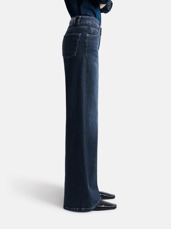 Palazzo Dark Jeans Blue