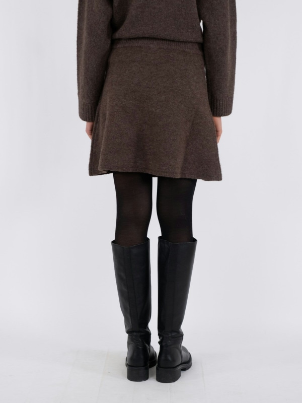 Gisa Knit Skirt Brown