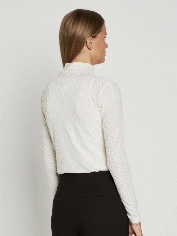 Roll Neck Blouse Offwhite