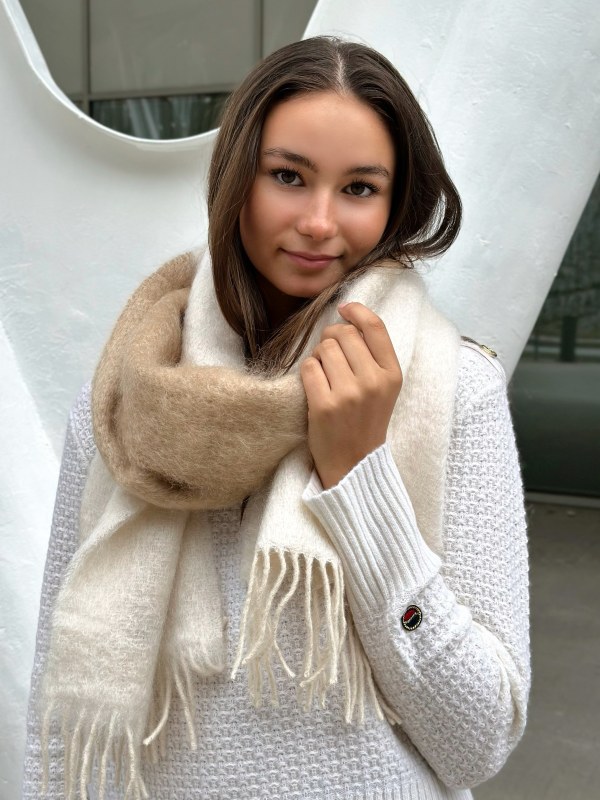 Camilla Mohair Scarf White