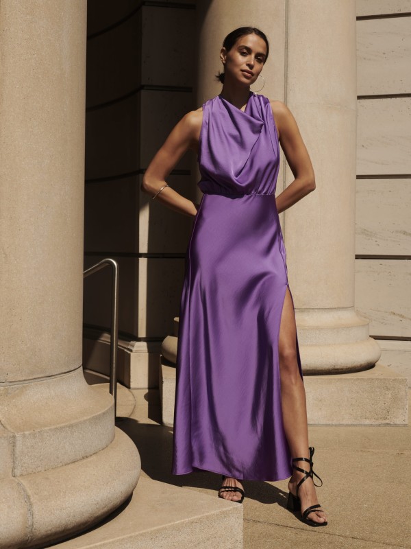 Delvaux Halter Dress Amethyst