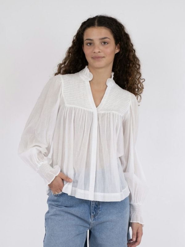 Jill S Voile Blouse White