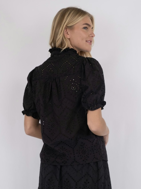 Odesa Embroidery Blouse Black