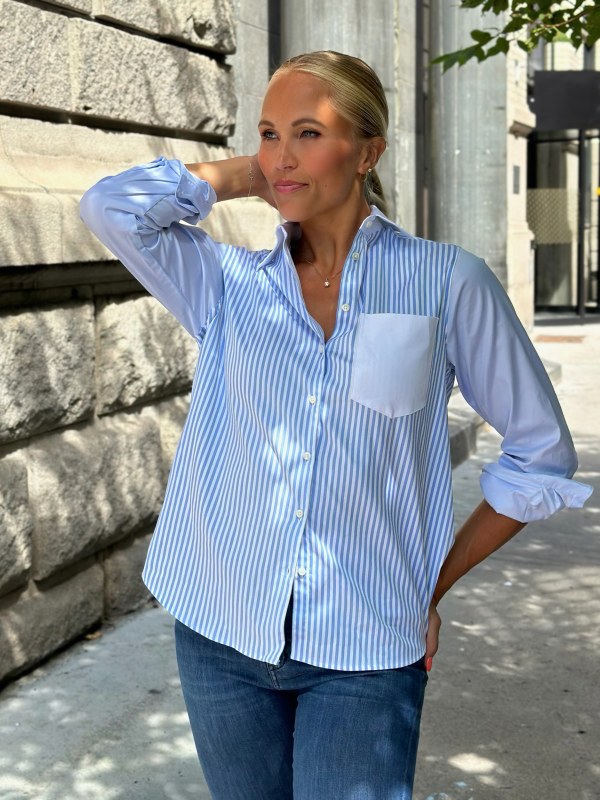 Ida Shirt Long Bluestripe