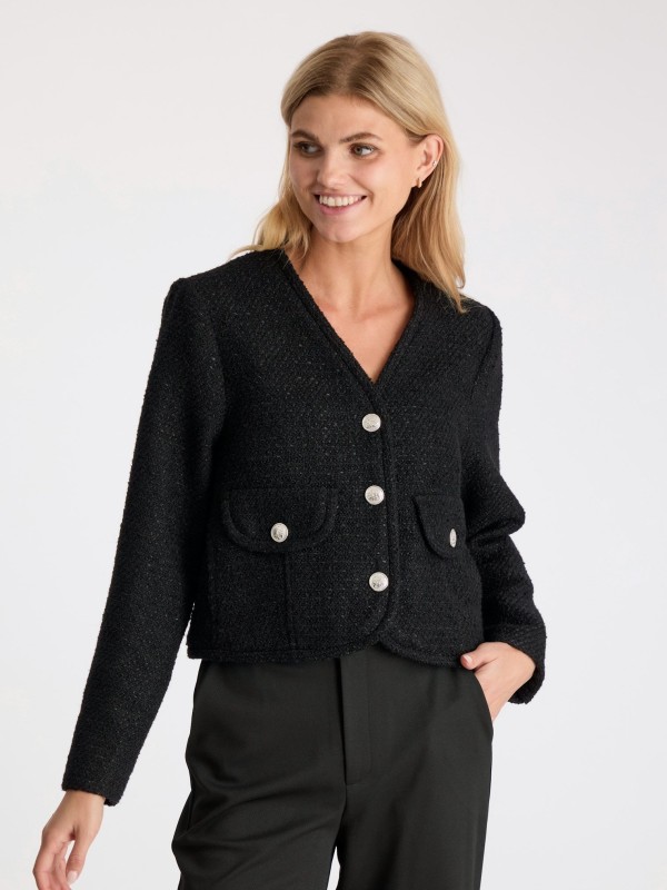 Manua Boucle Jacket Black