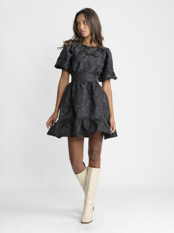 Svanhild Brocade Dress Black