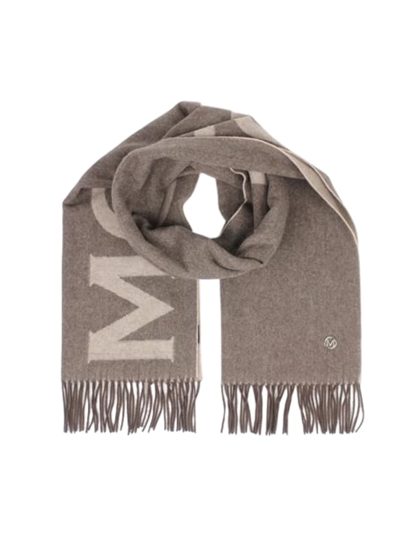 Twofaced Logo Scarf Dark Brown