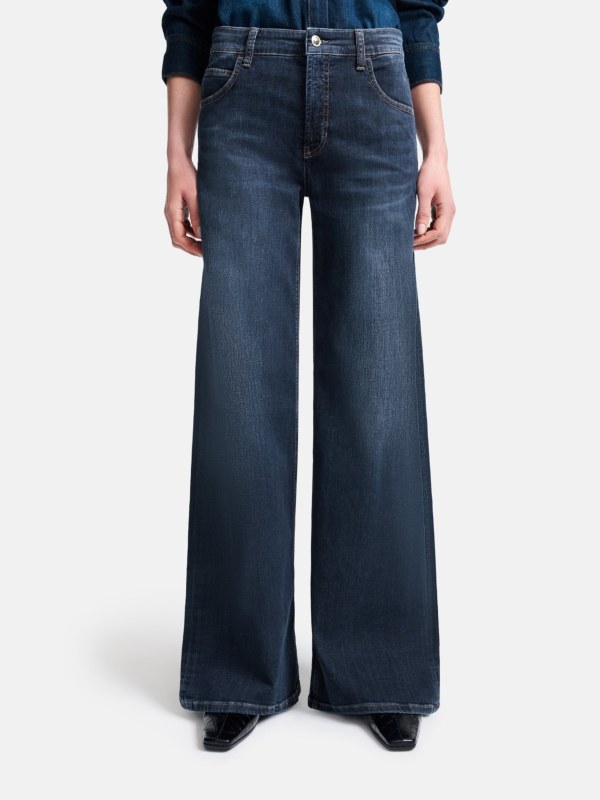 Palazzo Dark Jeans Blue