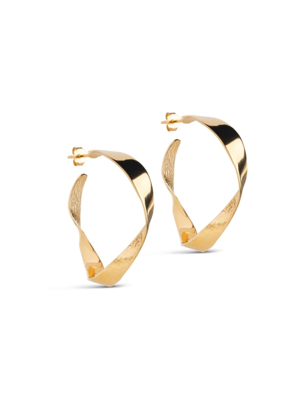 Hoops Scarlet Large Gold