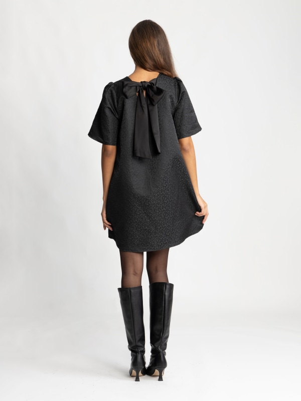 Bertine Bow Dress Black