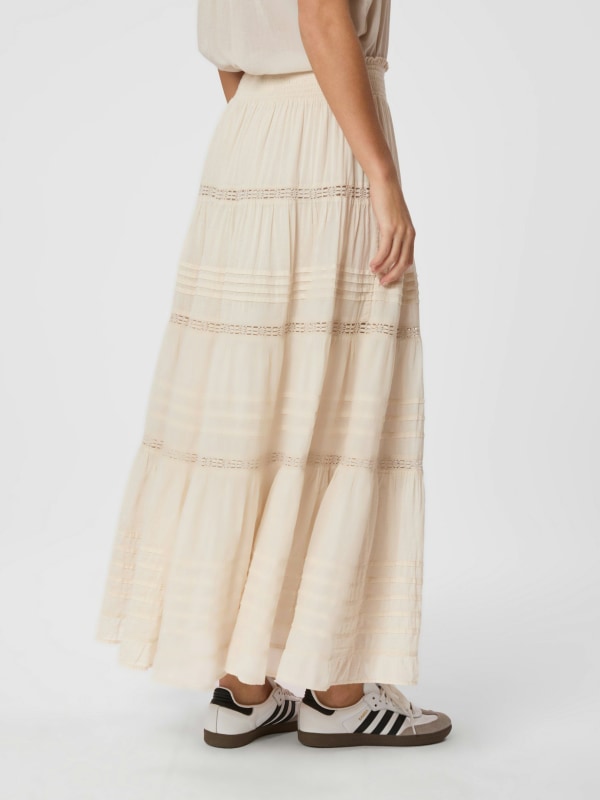 Felicia Voile Skirt Ivory