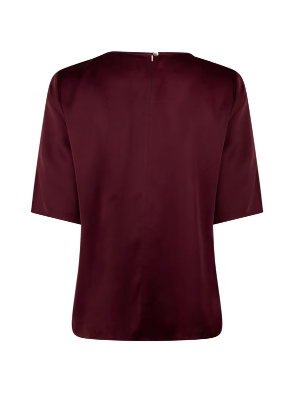 Sanne Blouse, short sleeve Dark red