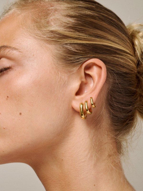 Hoops Square 12 mm Gold