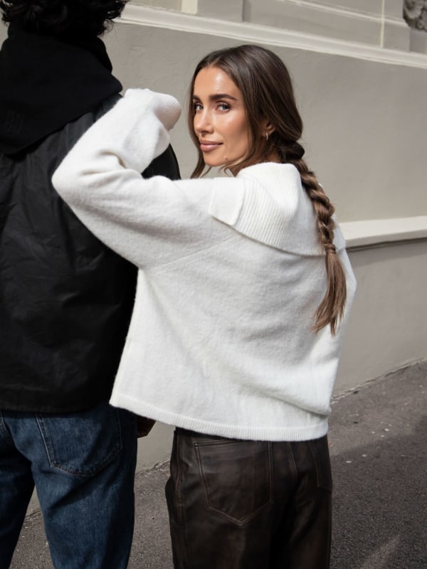 Selina Captain Wool Cardigan Offwhite